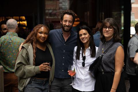 [L-R:] Yemi Adegbulu, Olivier Kaempfer (producers), Farhana Bhula (Film4) and Cecilia Frugiuele (producer)